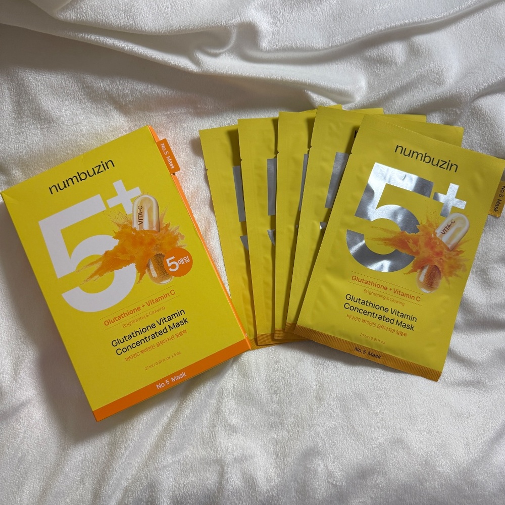 Numbuzin No.5+ Glutathione Vitamin Concentrated Mask Set